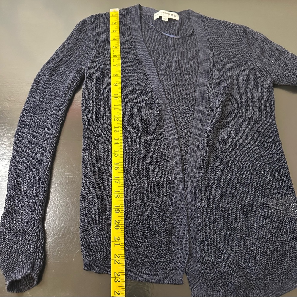 Ines De La Fressange Uniqlo Dark Blue Open-Front Cardigan - Picture 8 of 8